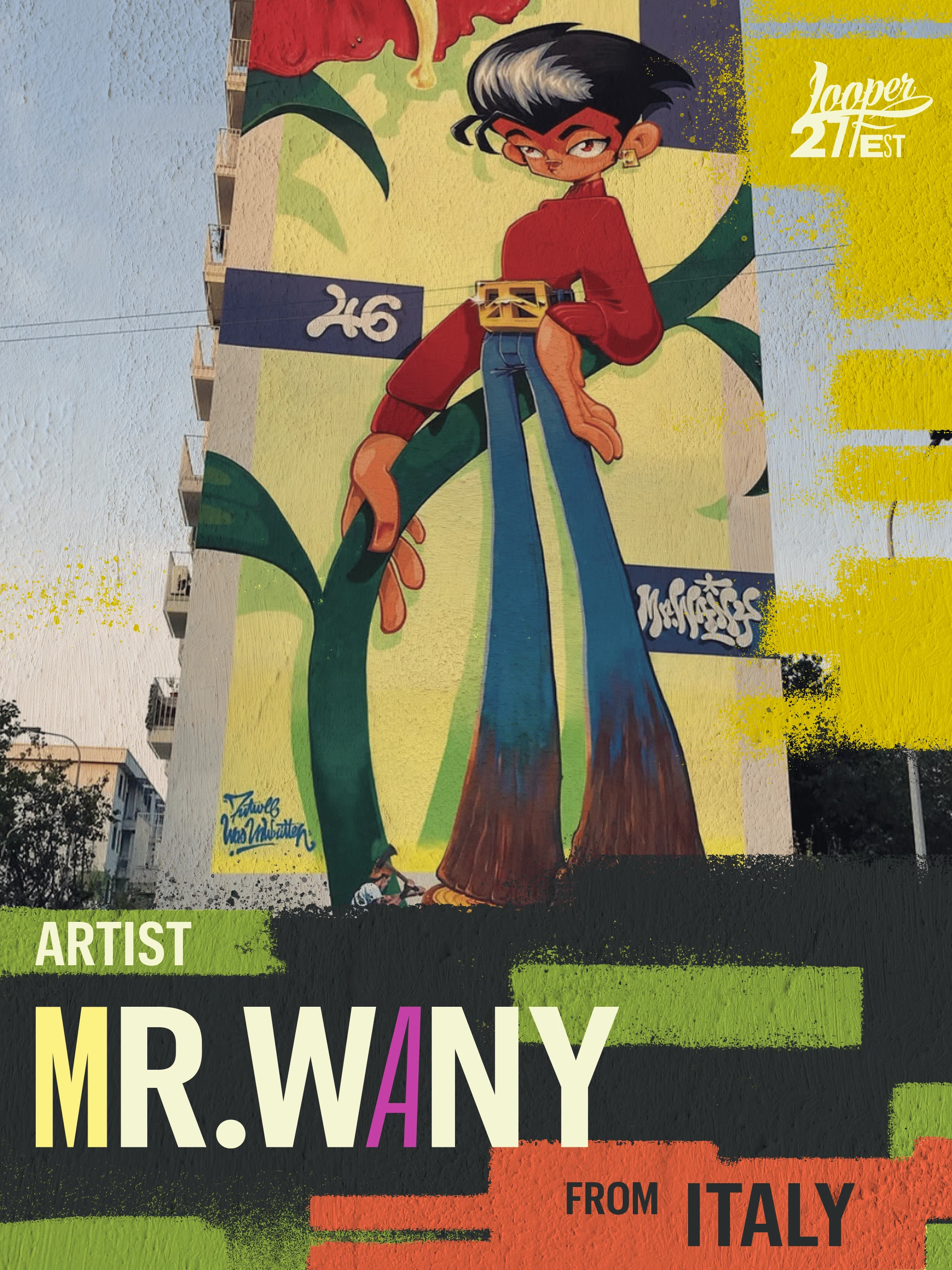 Looperfest artist spotlight poster for Mr. Wany
